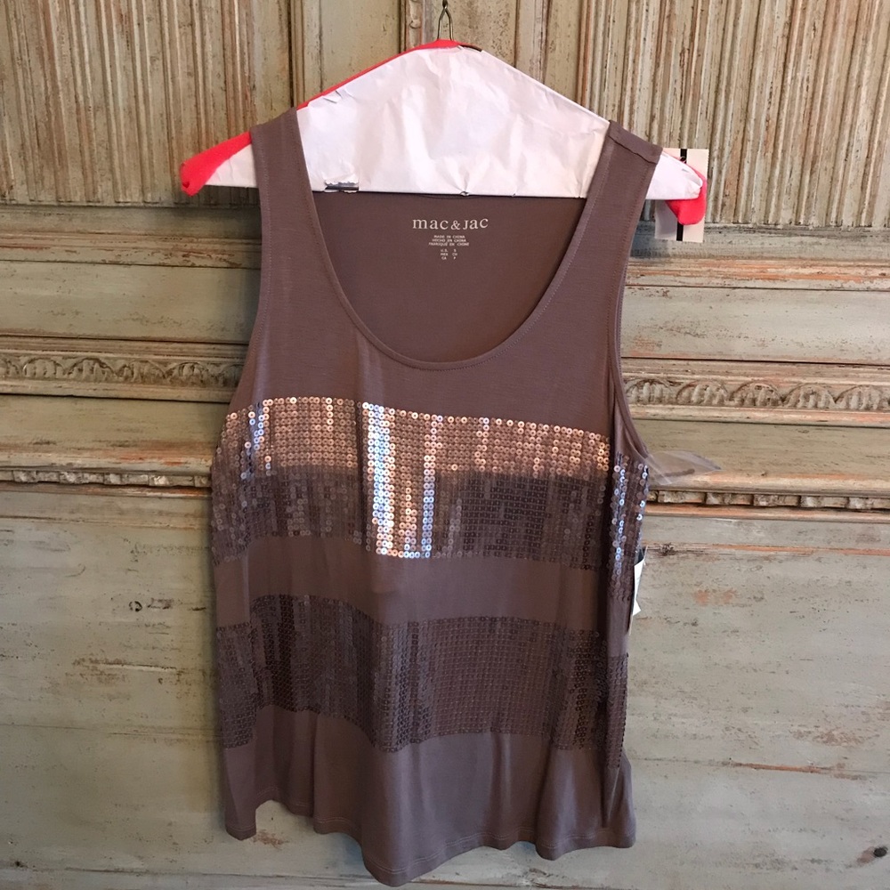 Mac & Jac sequin stripes top.